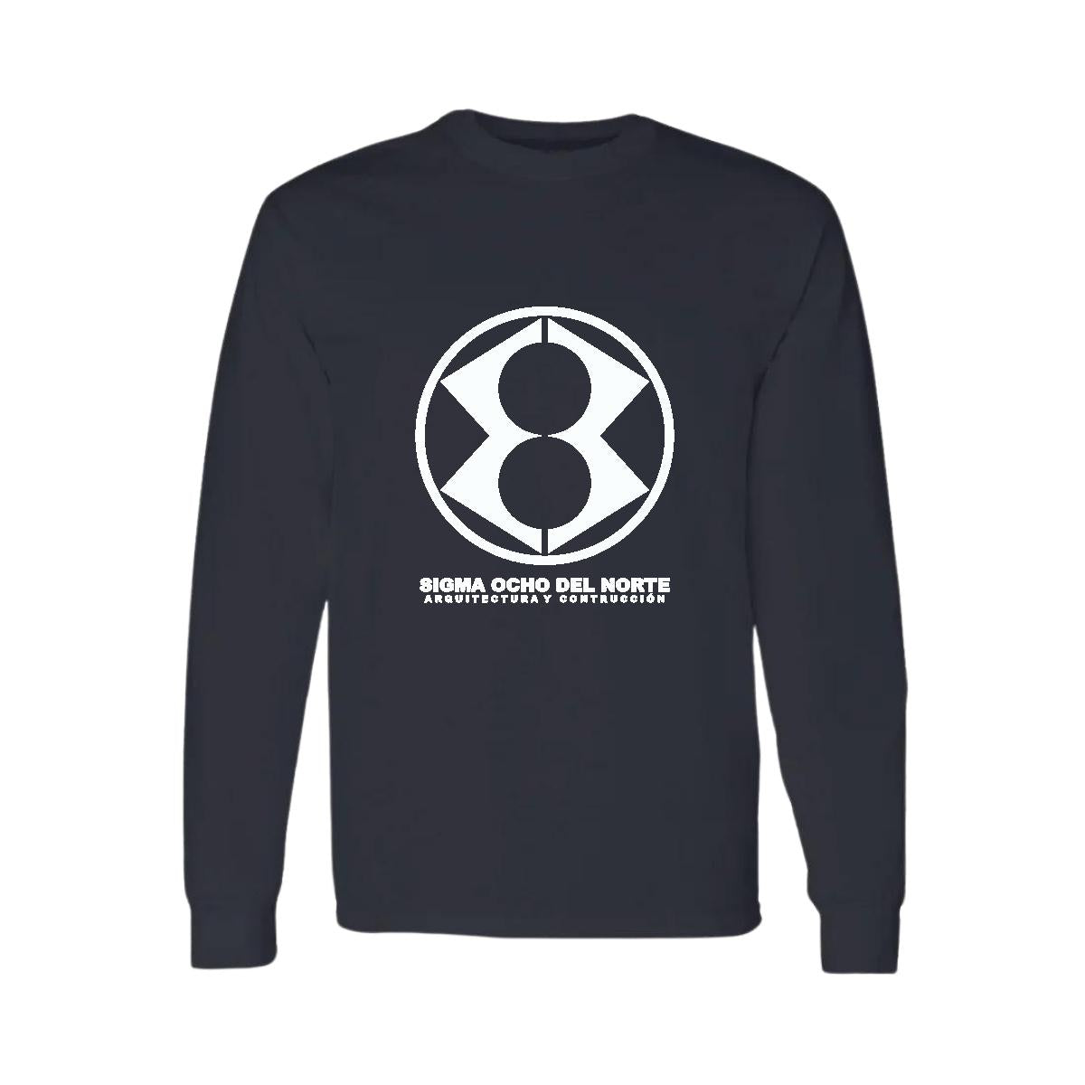 Playera Manga Larga Algodón Negro Logo