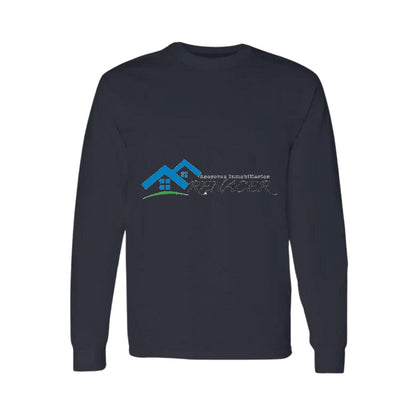Playera Manga Larga Algodón Negro Logo