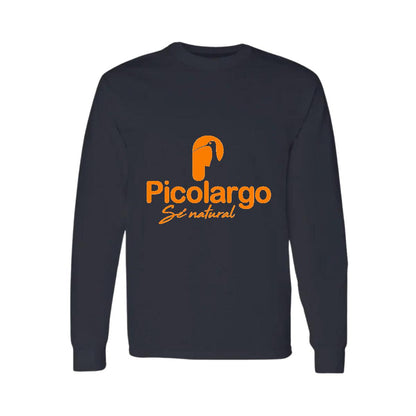 Playera Manga Larga Algodón Negro Logo