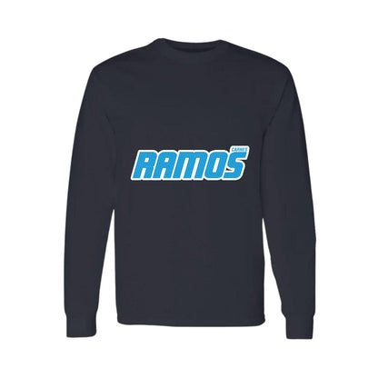 Playera Manga Larga Algodón Negro Logo