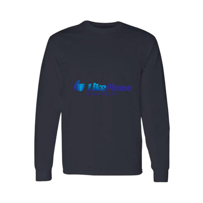 Playera Manga Larga Algodón Negro Logo