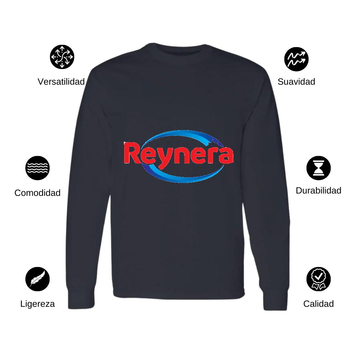 Playera Manga Larga Algodón Negro Logo