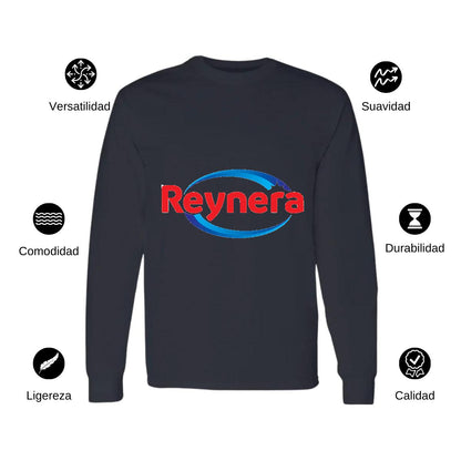 Playera Manga Larga Algodón Negro Logo