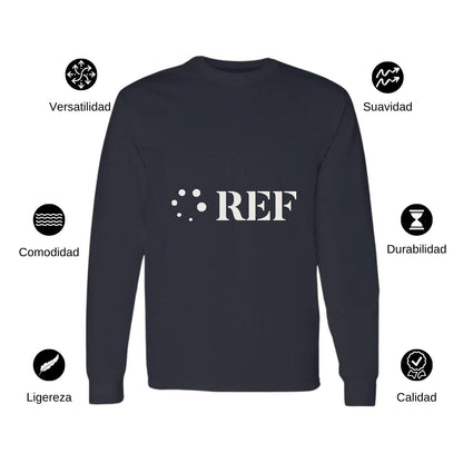 Playera Manga Larga Algodón Negro Logo