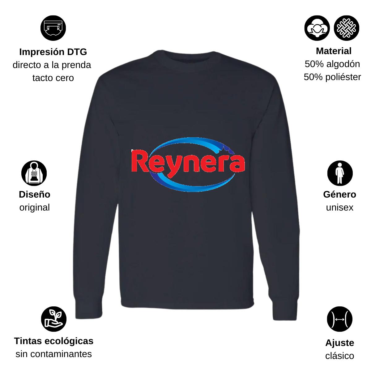 Playera Manga Larga Algodón Negro Logo