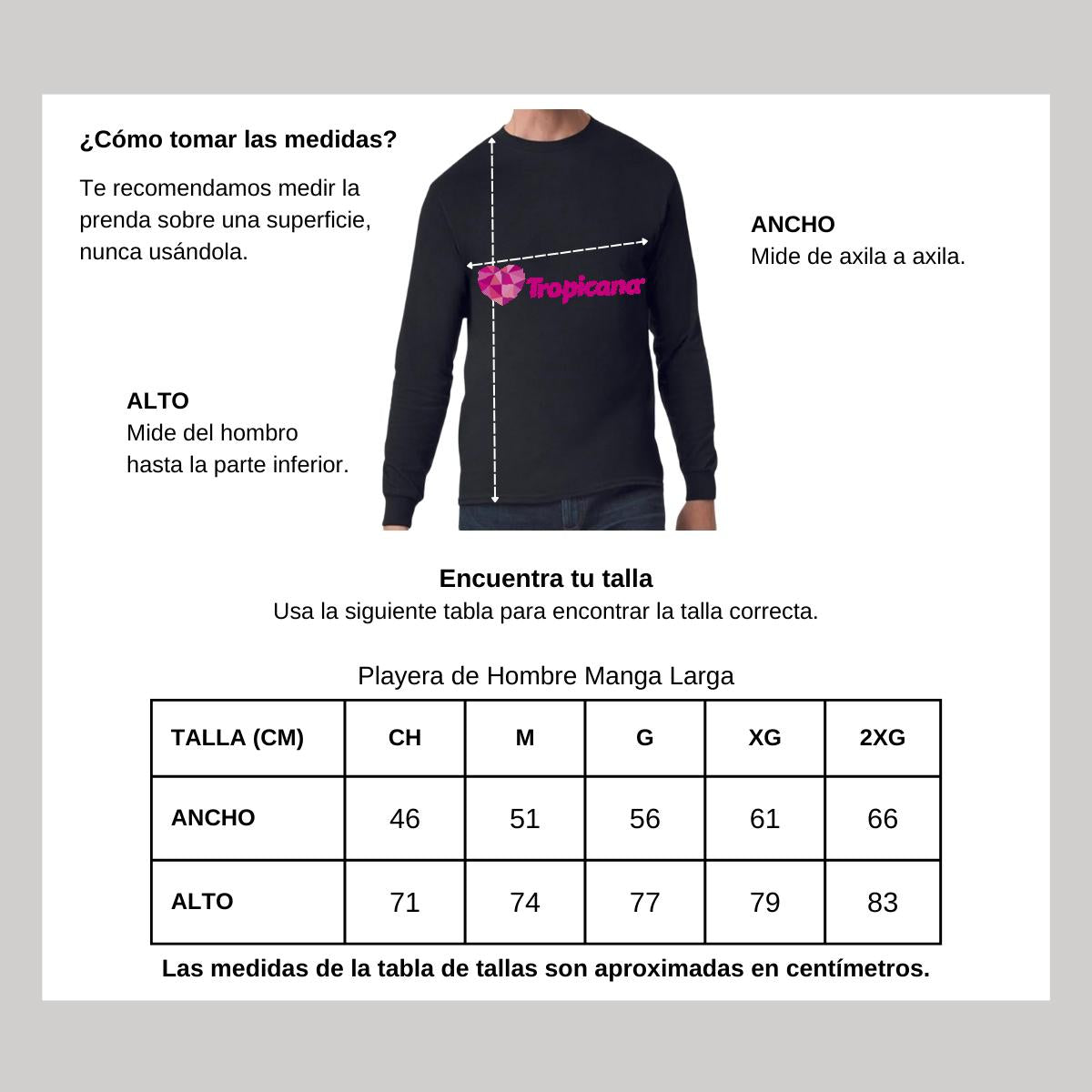 Playera Manga Larga Algodón Negro Logo