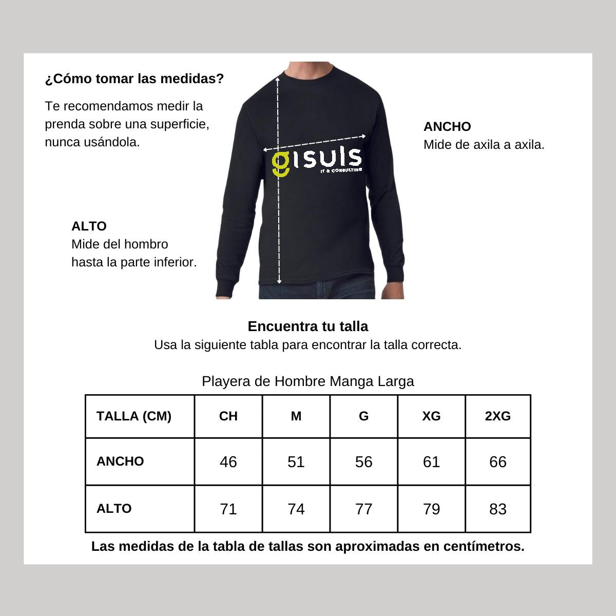 Playera Manga Larga Algodón Negro Logo