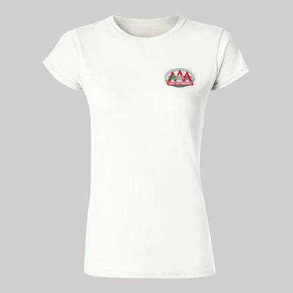 Playera Manga Corta Mujer Blanco Personalizable Escudo