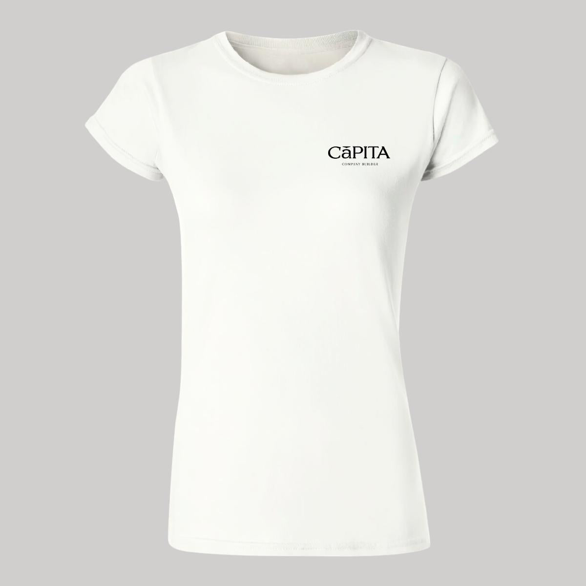 Playera Manga Corta Mujer Blanco Personalizable Escudo