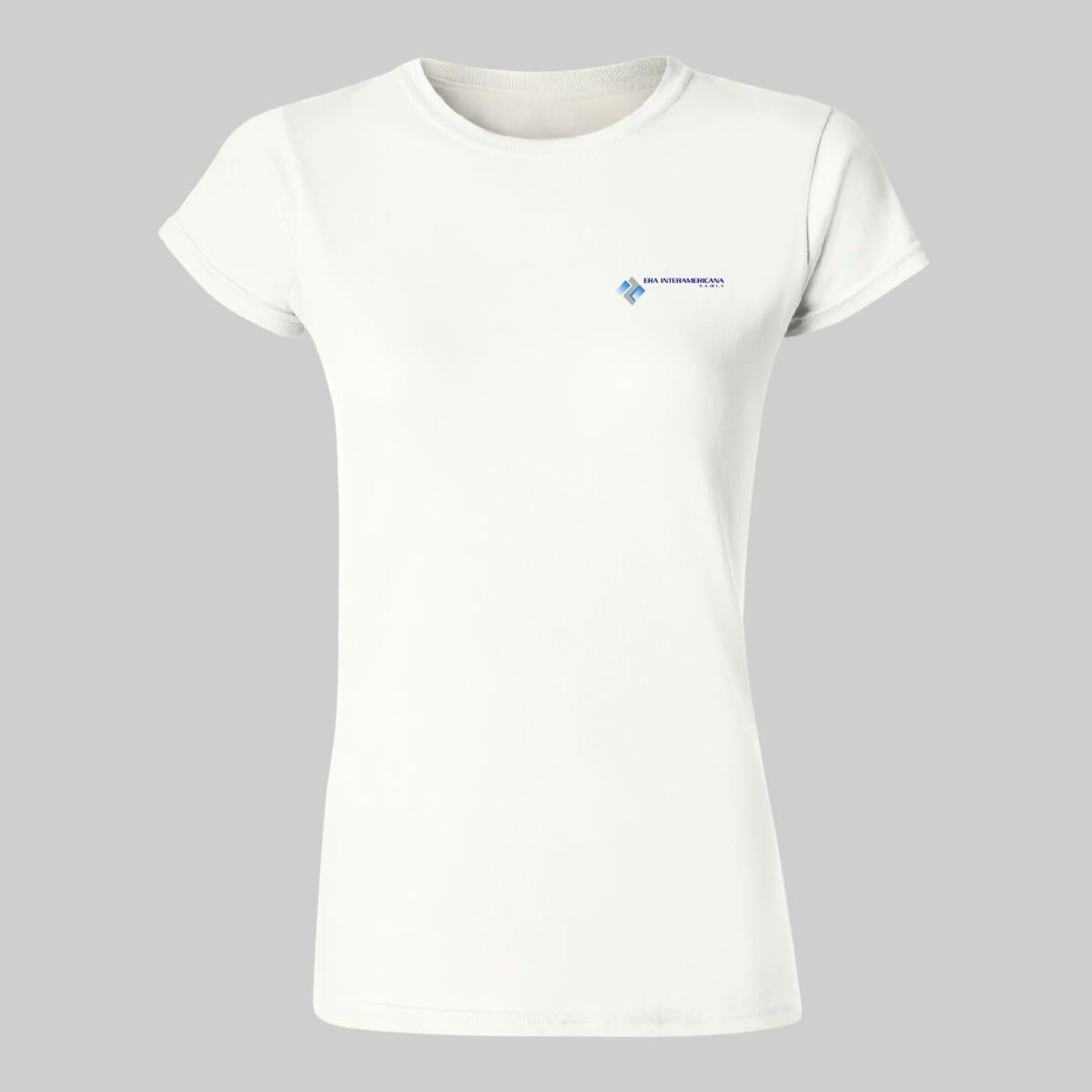 Playera Manga Corta Mujer Blanco Personalizable Escudo