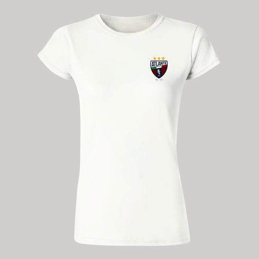 Playera Manga Corta Mujer Blanco Personalizable Escudo