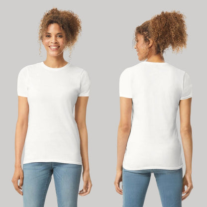 Playera Manga Corta Mujer Blanco Personalizable Logo