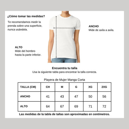 Playera Manga Corta Mujer Blanco Personalizable Logo