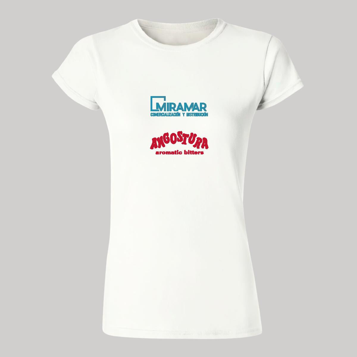 Playera Manga Corta Mujer Blanco Personalizable Logo