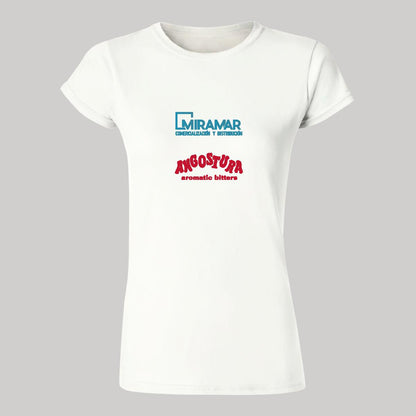 Playera Manga Corta Mujer Blanco Personalizable Logo