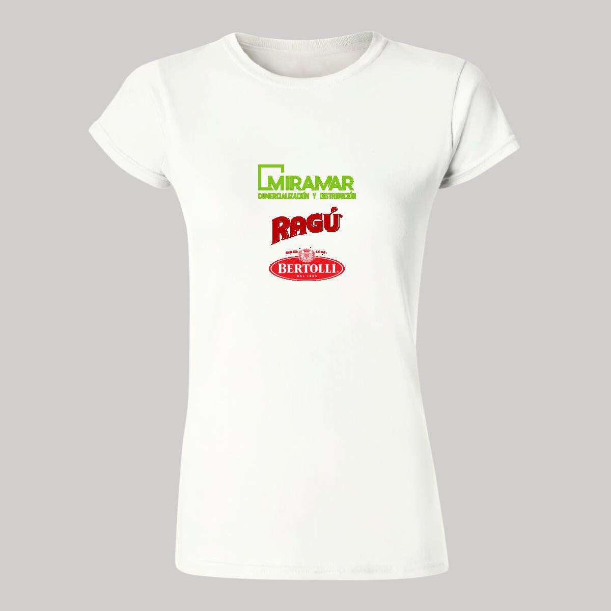 Playera Manga Corta Mujer Blanco Personalizable Logo