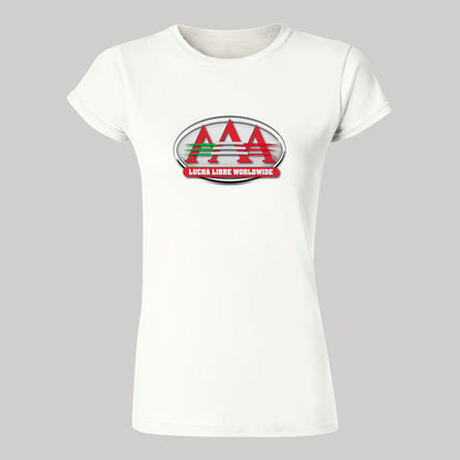 Playera Manga Corta Mujer Blanco Personalizable Logo