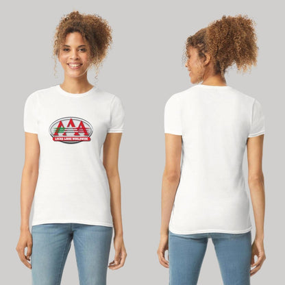 Playera Manga Corta Mujer Blanco Personalizable Logo