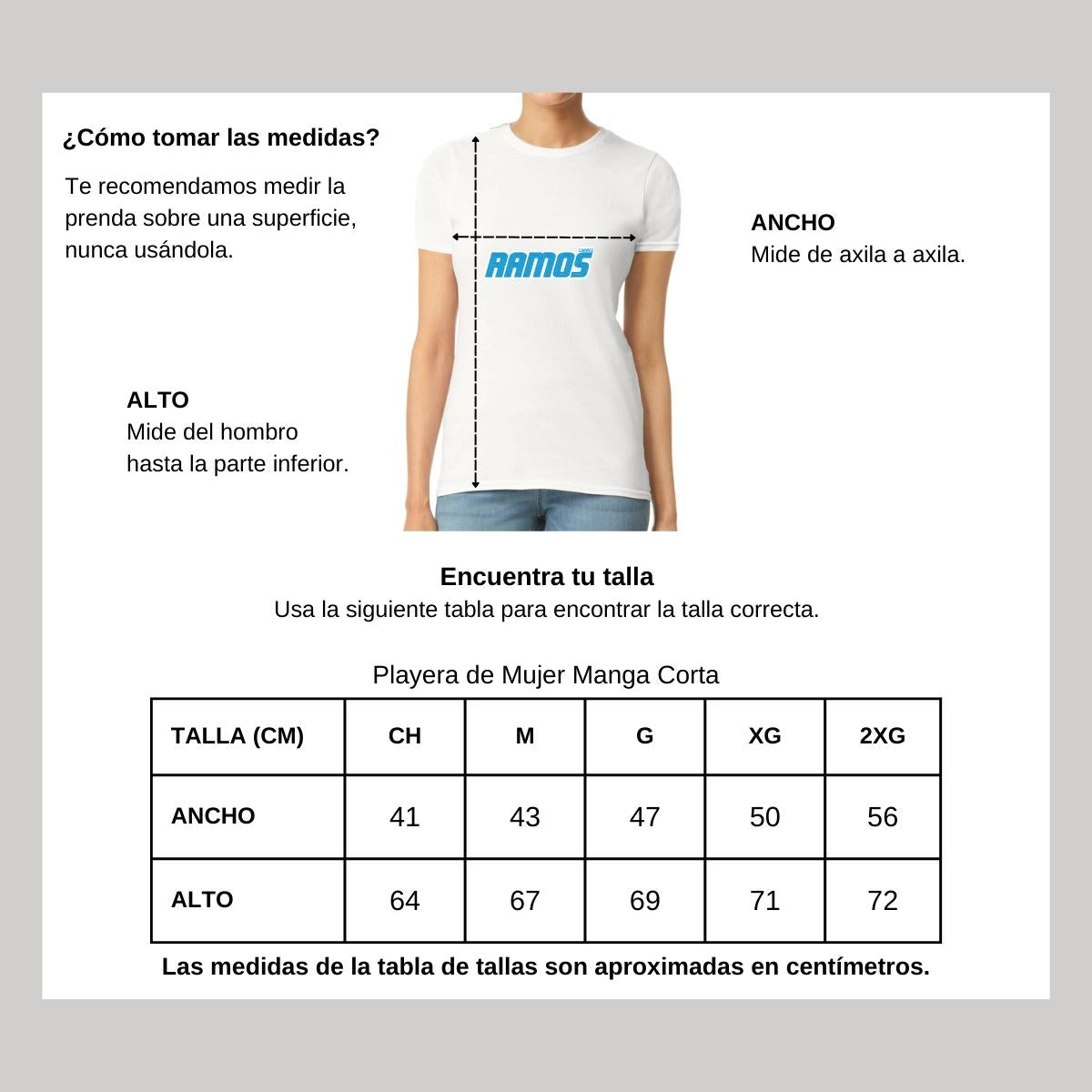 Playera Manga Corta Mujer Blanco Personalizable Logo