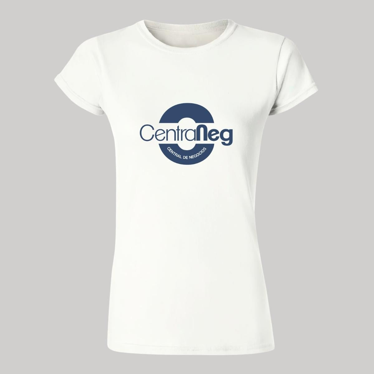 Playera Manga Corta Mujer Blanco Personalizable Logo