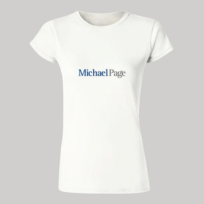Playera Manga Corta Mujer Blanco Personalizable Logo