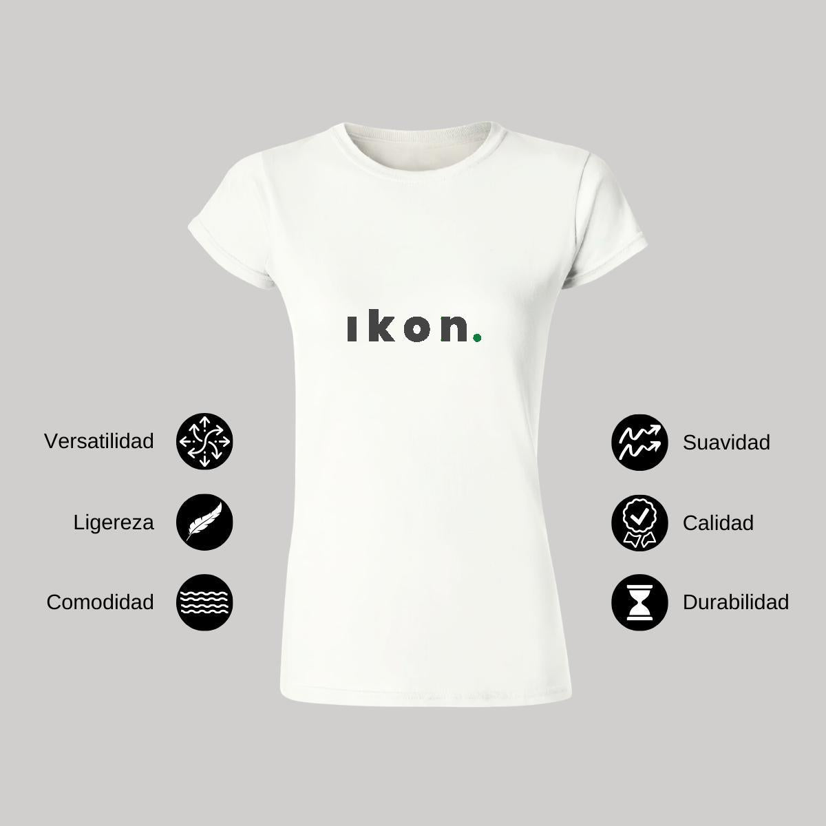 Playera Manga Corta Mujer Blanco Personalizable Logo