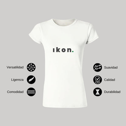Playera Manga Corta Mujer Blanco Personalizable Logo