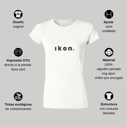 Playera Manga Corta Mujer Blanco Personalizable Logo