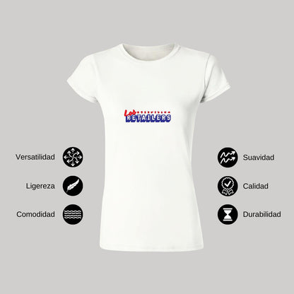 Playera Manga Corta Mujer Blanco Personalizable Logo
