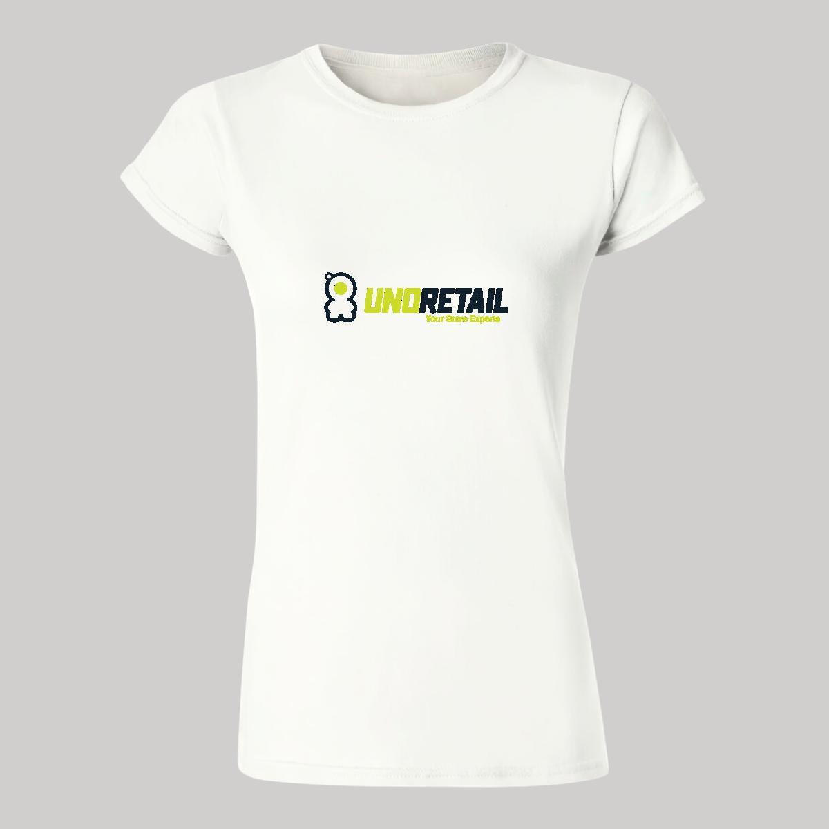Playera Manga Corta Mujer Blanco Personalizable Logo