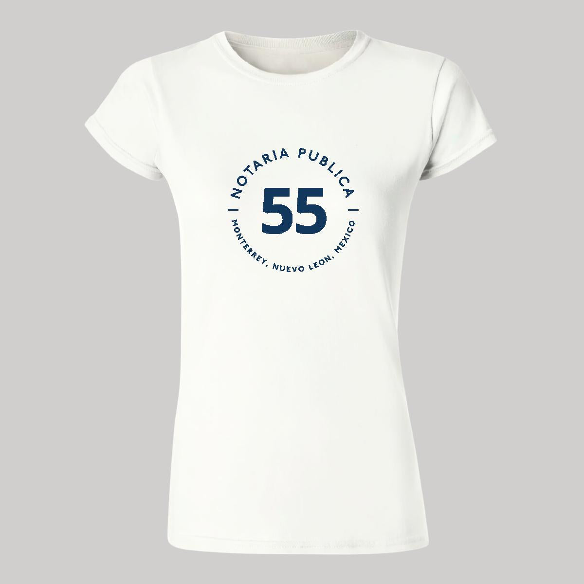 Playera Manga Corta Mujer Blanco Personalizable Logo