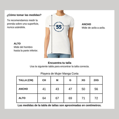 Playera Manga Corta Mujer Blanco Personalizable Logo