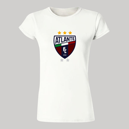 Playera Manga Corta Mujer Blanco Personalizable Logo