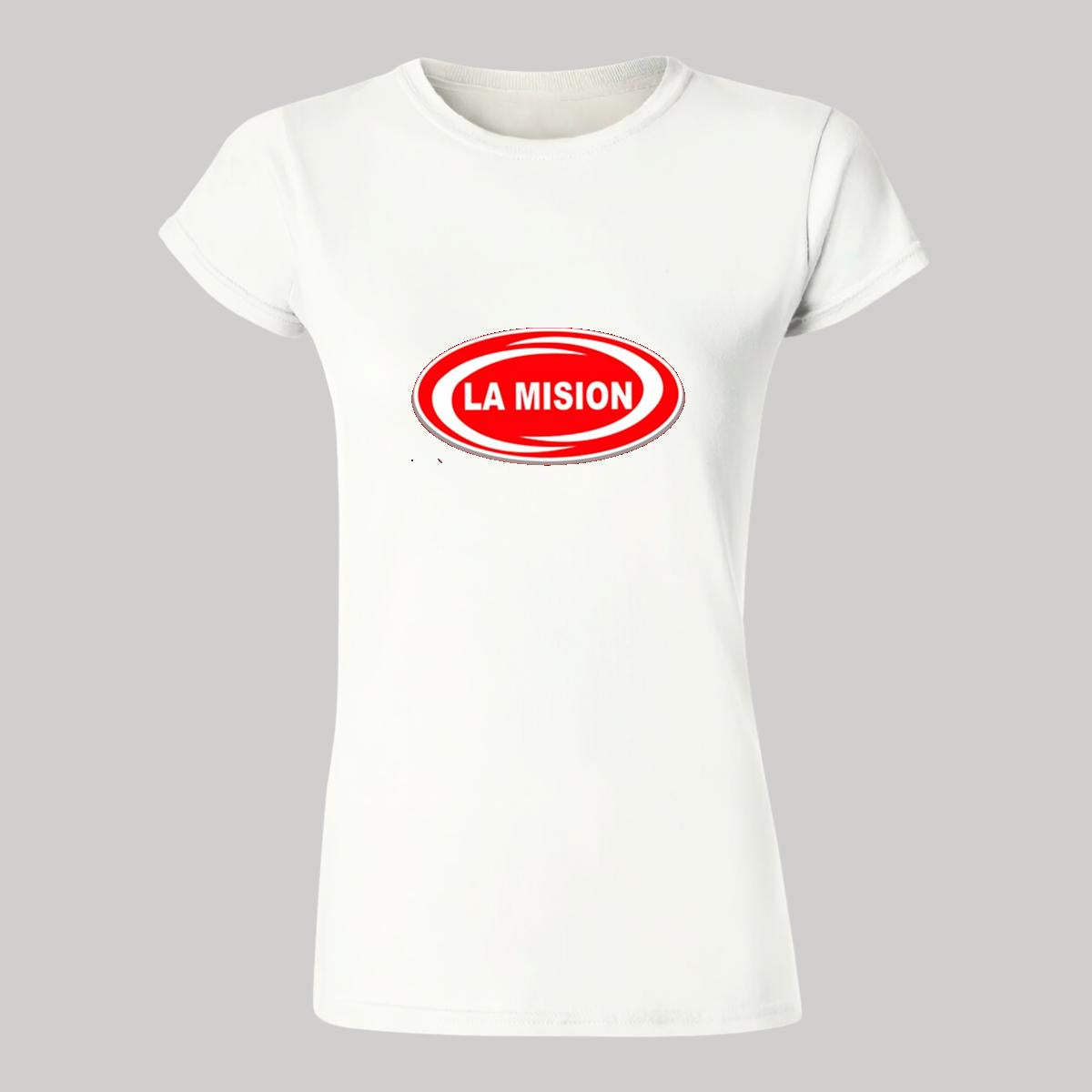 Playera Manga Corta Mujer Blanco Personalizable Logo