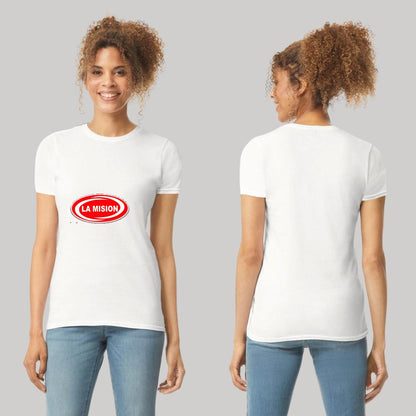 Playera Manga Corta Mujer Blanco Personalizable Logo