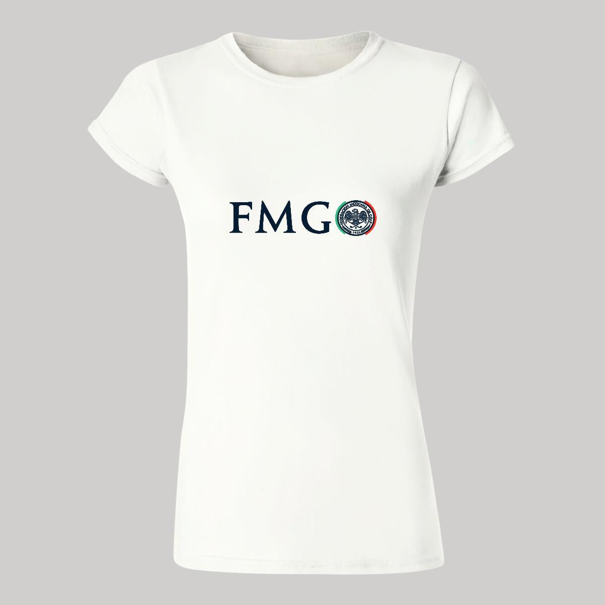 Playera Manga Corta Mujer Blanco Personalizable Logo