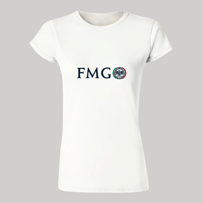 Playera Manga Corta Mujer Blanco Personalizable Logo