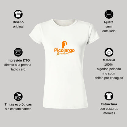 Playera Manga Corta Mujer Blanco Personalizable Logo