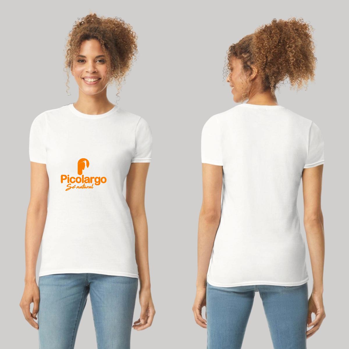 Playera Manga Corta Mujer Blanco Personalizable Logo
