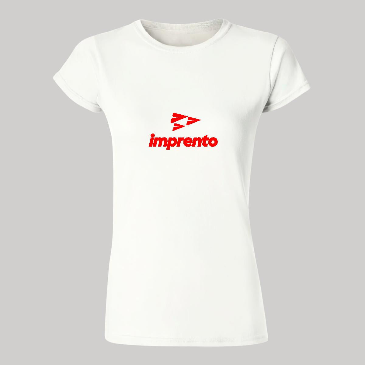 Playera Manga Corta Mujer Blanco Personalizable Logo