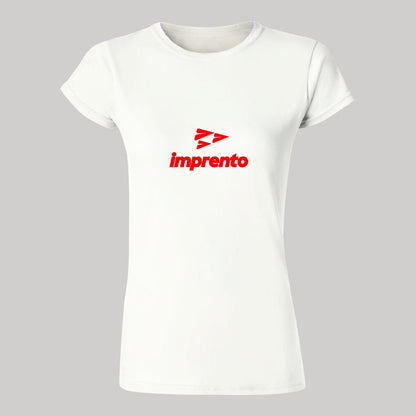 Playera Manga Corta Mujer Blanco Personalizable Logo