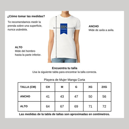 Playera Manga Corta Mujer Blanco Personalizable Logo