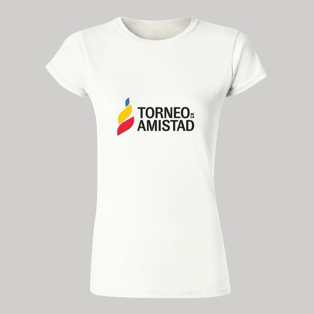 Playera Manga Corta Mujer Blanco Personalizable Logo