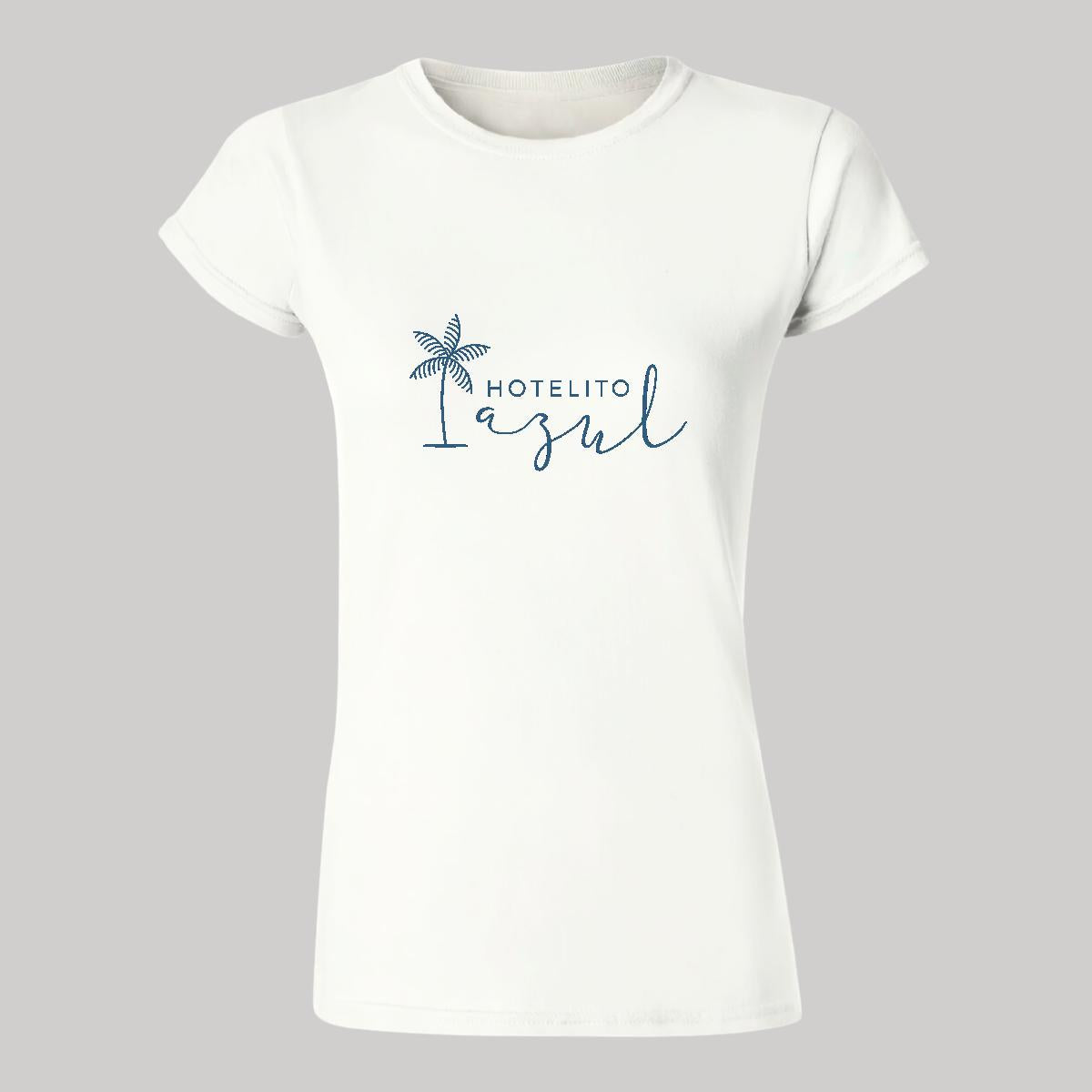 Playera Manga Corta Mujer Blanco Personalizable Logo