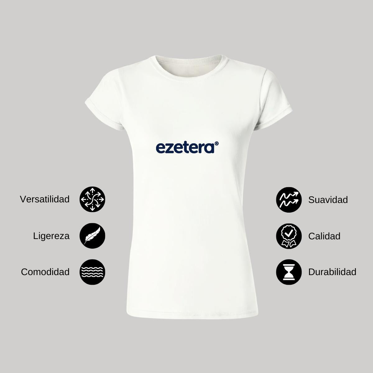 Playera Manga Corta Mujer Blanco Personalizable Logo