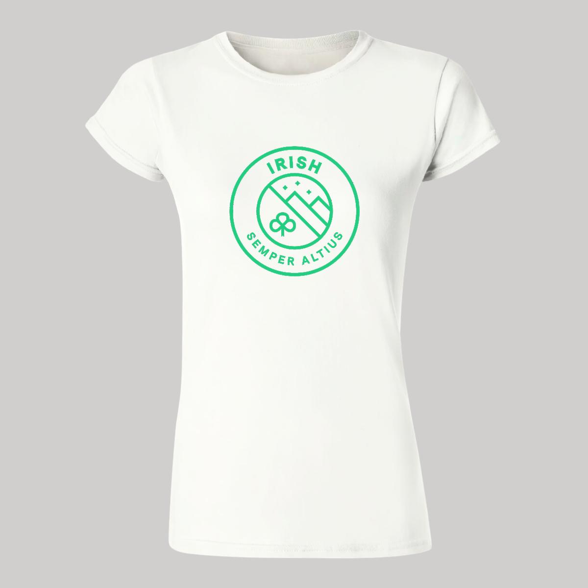 Playera Manga Corta Mujer Blanco Personalizable Logo