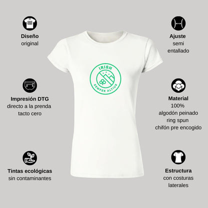 Playera Manga Corta Mujer Blanco Personalizable Logo