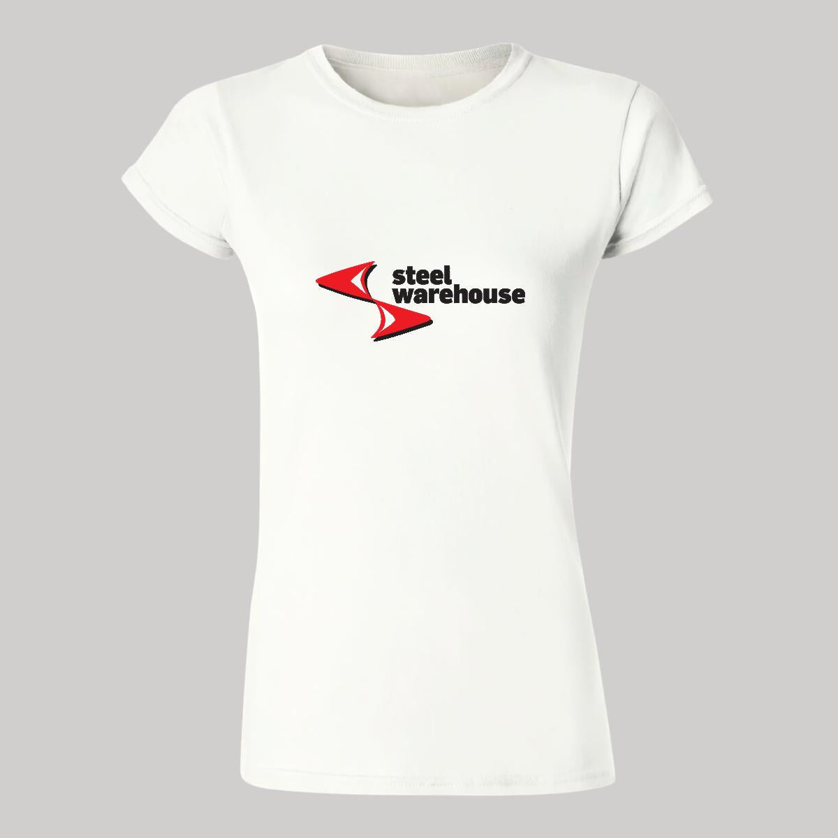 Playera Manga Corta Mujer Blanco Personalizable Logo