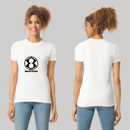 Playera Manga Corta Mujer Blanco Personalizable Logo