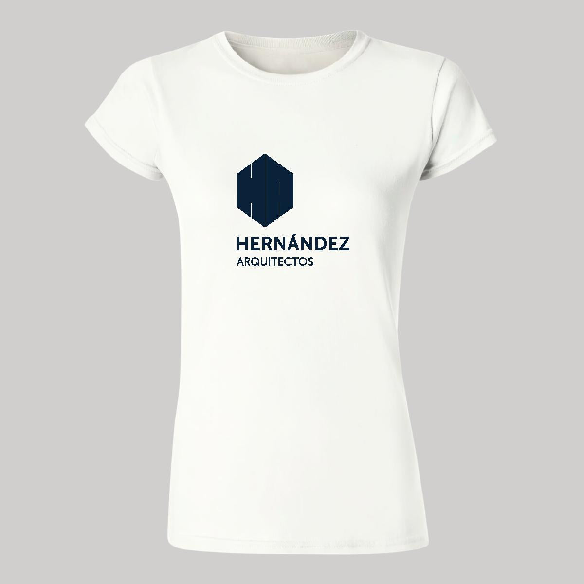 Playera Manga Corta Mujer Blanco Personalizable Logo